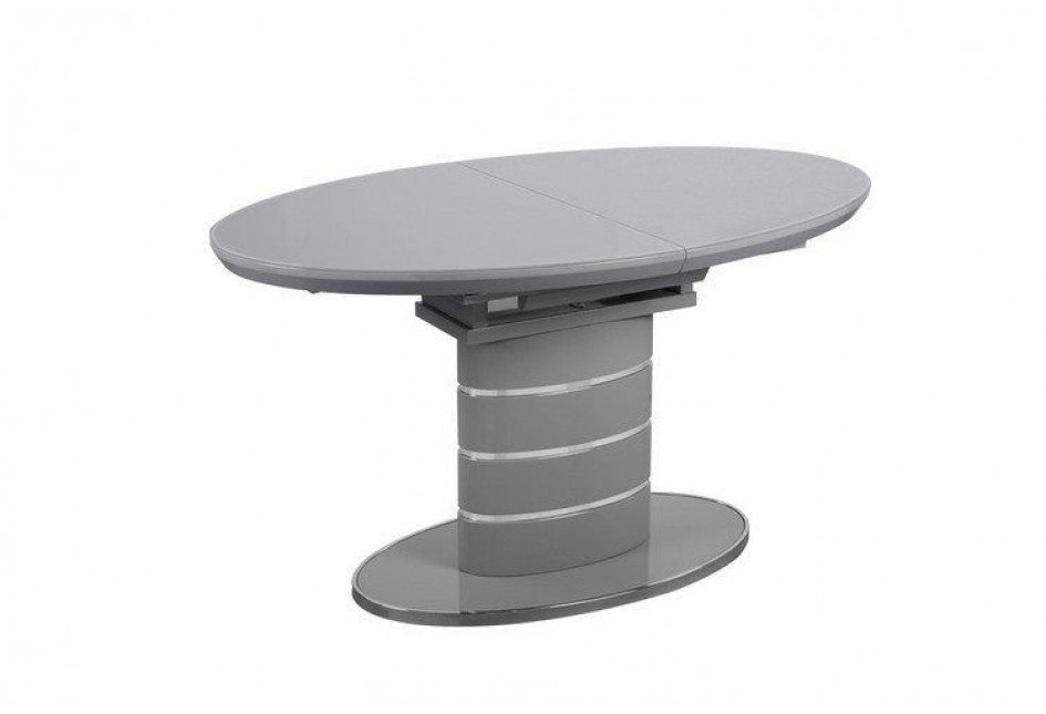 Стол обеденный (трансформер) Luna 140-180 (серый со стеклом)